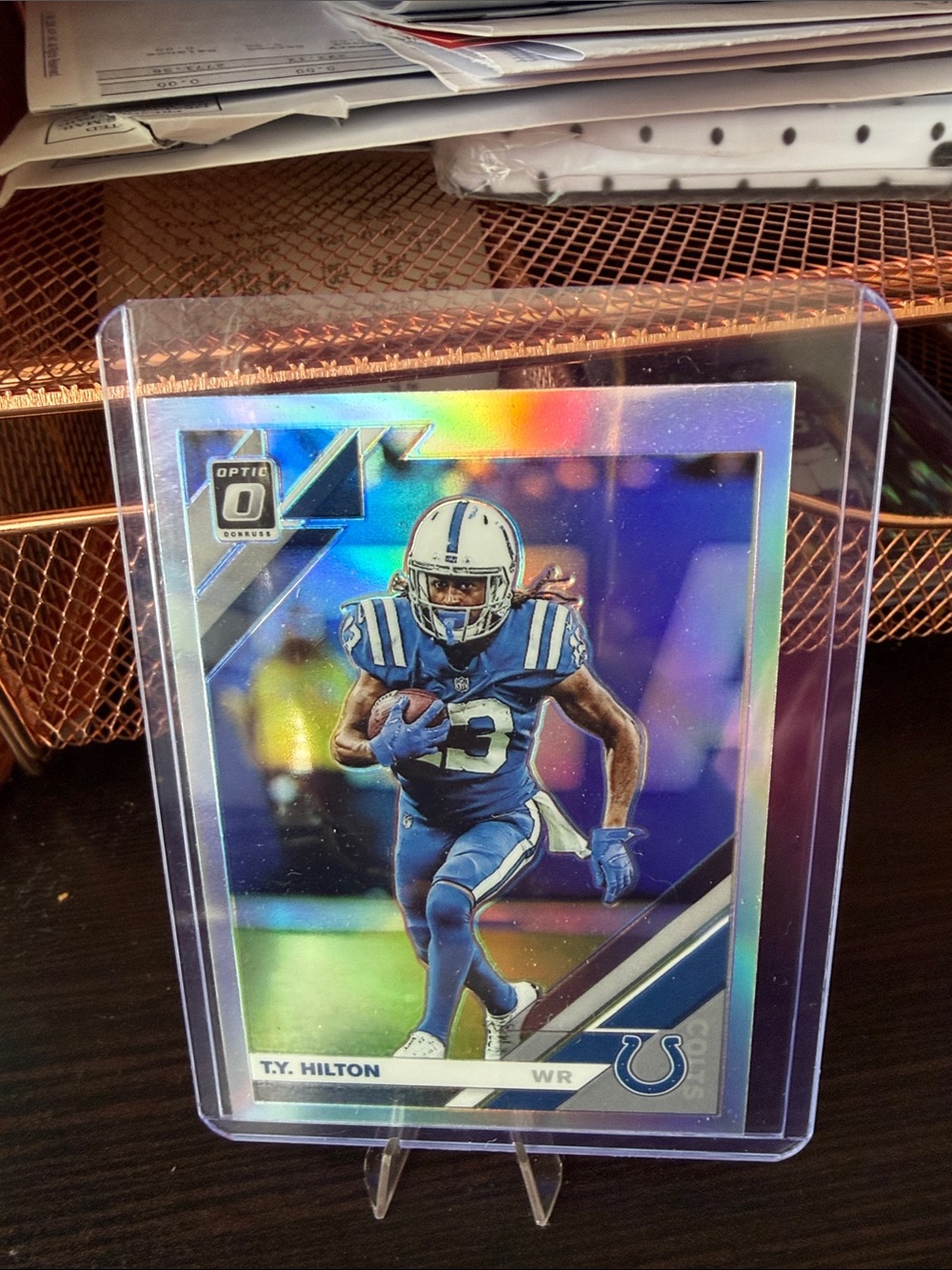 Football Trading Card - Blue and White Player Card